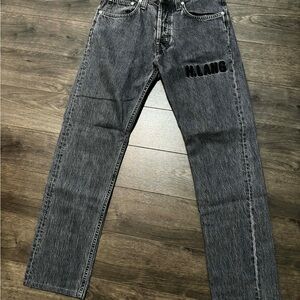 Helmut Lang Gray Straight Jeans